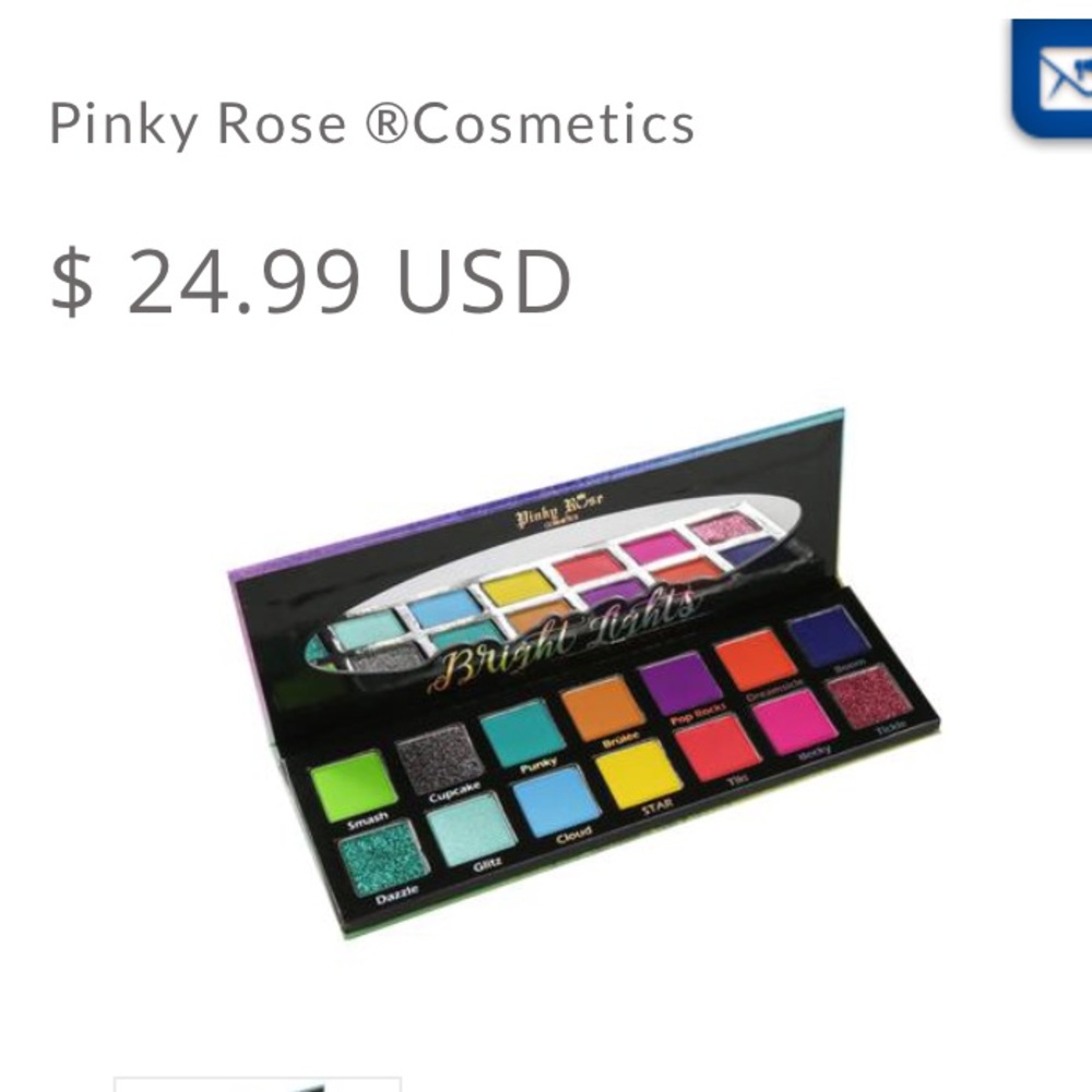 Bright lights palette by Pinky Rose Cosmetics